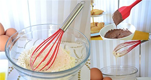 KITCHEN UTENSIL SET 5 IN 1 (Heat Resistant,Hygienic,Non Stick & Durable- Perfect for cooking or Baking- Red Colur) N4