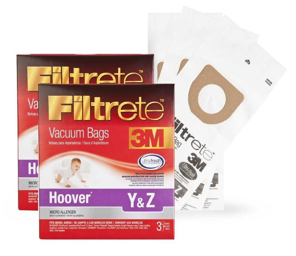 3M Filtrete Hoover Y & Z Vacuum Bag, 3 Pack
