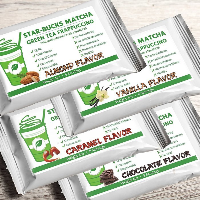 STAR-BUCK Matcha Latte Frappe Mix (16oz) - STAR Quality Matcha for a few BUCKS - Made with Certified 100% Organic... N13