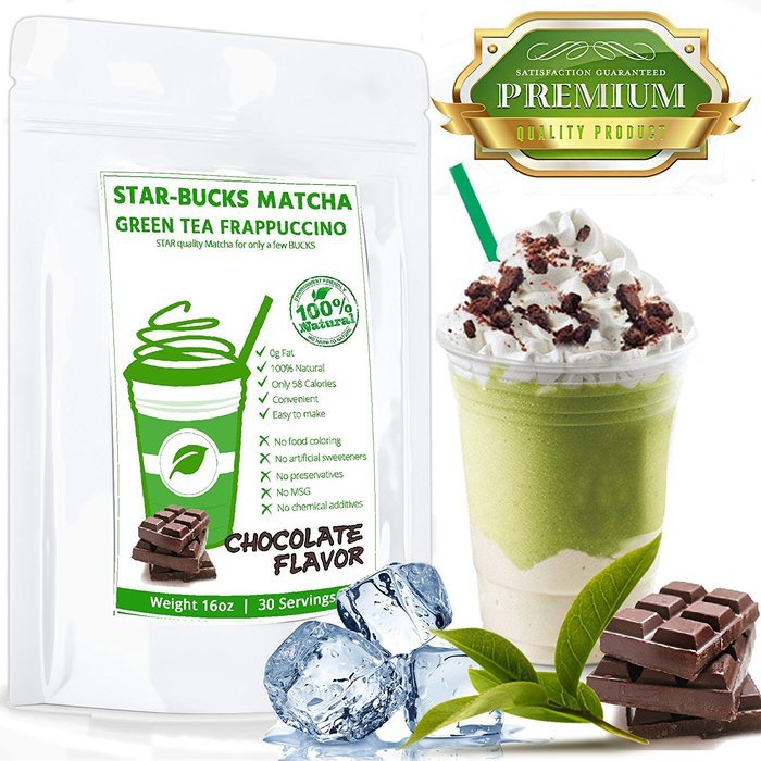 STAR-BUCK Matcha Latte Frappe Mix (16oz) - STAR Quality Matcha for a few BUCKS - Made with Certified 100% Organic... N14