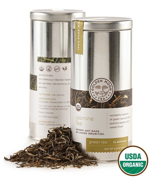 Golden Moon Tea - Madagascar Vanilla Tea - Organic - Loose Leaf - Non GMO - 2.5oz Tin - 30 Servings