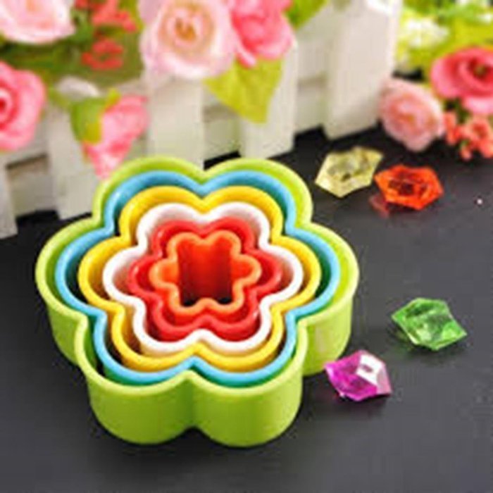 Cake & Cookie Cutters Plum Flower Embossed Cutter Fruit Vegetable Cookie Cutter Mold N3