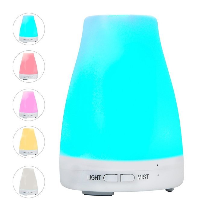 BATTOP Essential Oil Diffuser Aroma Humidifier With Cool LED Lights N2