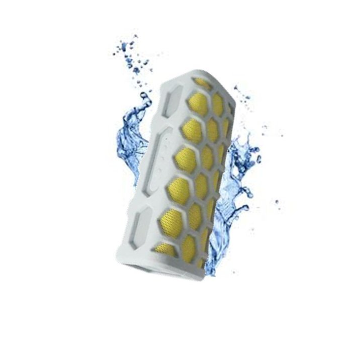 Bluetooth, Waterproof Indoor/ Outdoor Wireless Bluetooth Speakers, Built-In Microphone (Yellow/Gray) Rechargeable... N4