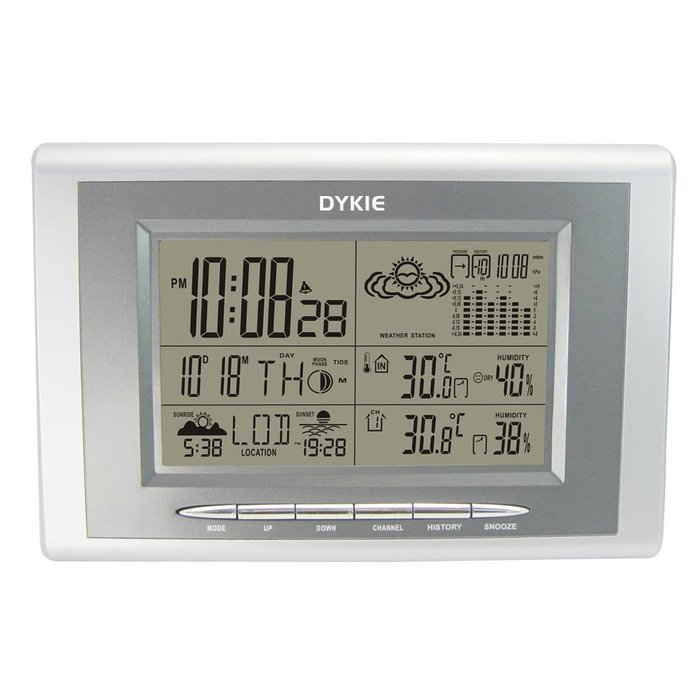 DYKIE 433MHz Wireless Weather Station with Hygro-thermometer Digital Alarm Clock