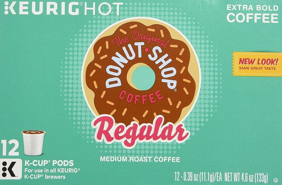 Donut Shop Medium Roast Coffee 12 K Cups,Net wt :4.6 Oz N4