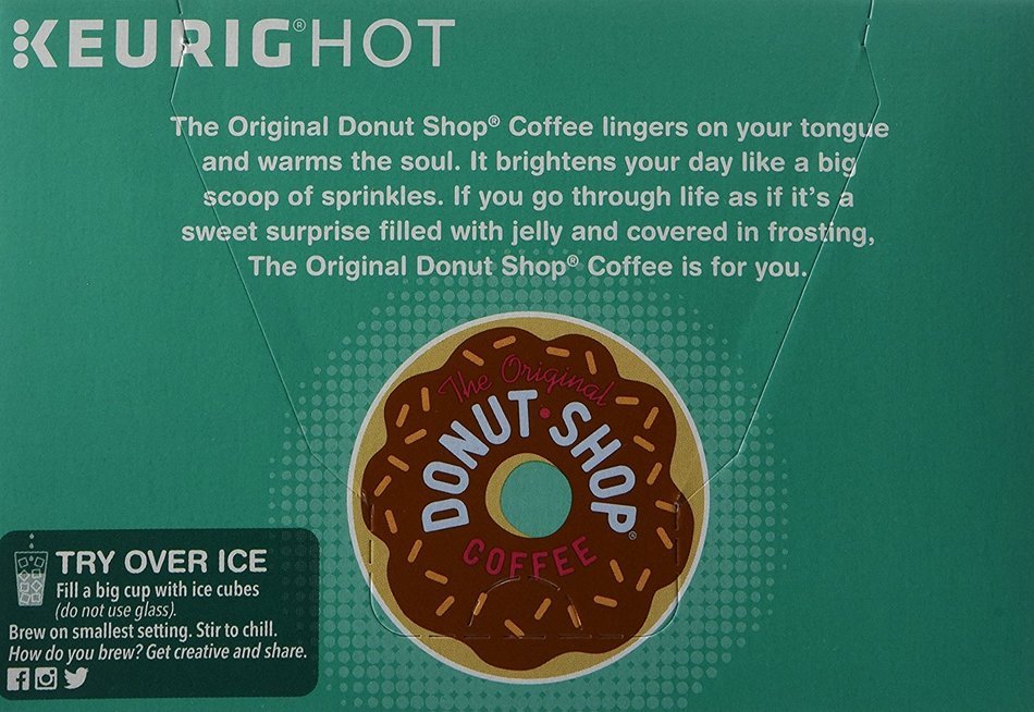 Donut Shop Medium Roast Coffee 12 K Cups,Net wt :4.6 Oz N6