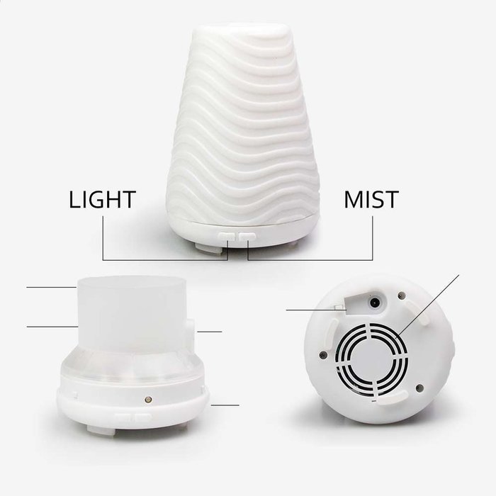 Codo 100 ml Aromatherapy Essential Oil Diffusers Portable Ultrasonic Cool Mist Aroma Humidifier with Color LED...