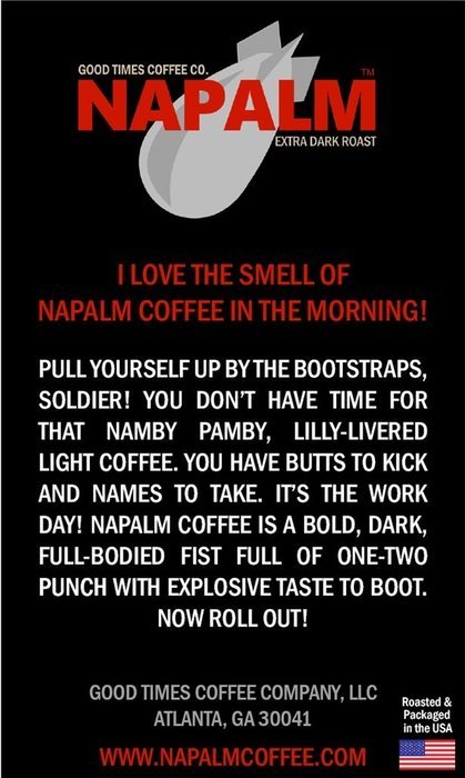 Napalm Coffee, EXTRA DARK ROAST, Ground Coffee, 100% Arabica, 12 Ounce Bag N5