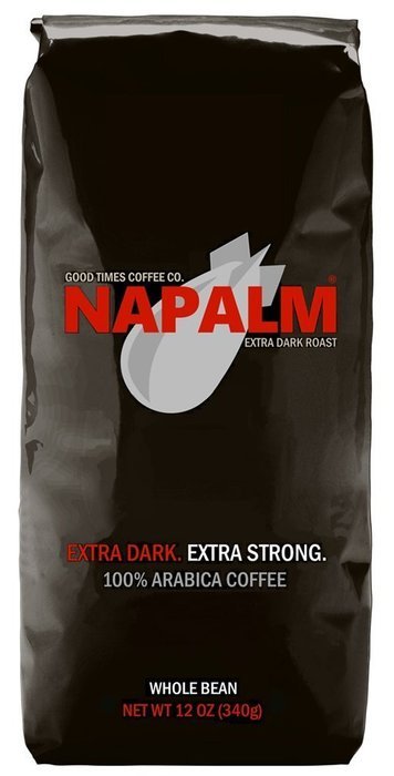 Napalm Coffee, EXTRA DARK ROAST, Ground Coffee, 100% Arabica, 12 Ounce Bag N6