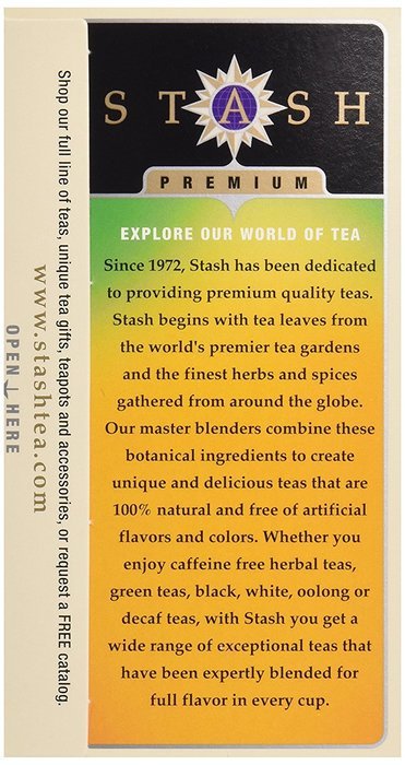 Stash Orange Spice Black Tea, Tea , 20 ct N5