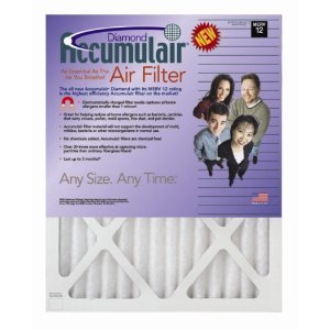 19.5x21x1 (Actual Size) Accumulair Diamond 1-Inch Filter (MERV 13) (4 Pack) N3