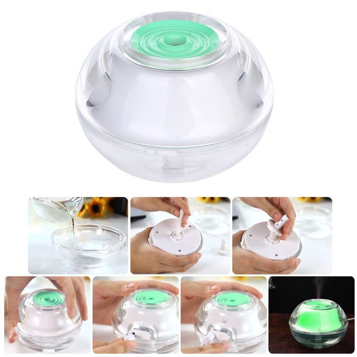 USB Air Purifiers,Beyoung Portable Mini Crystal Travel Size Air Humidifier Purifier LED Night Light For Home,Office... N17