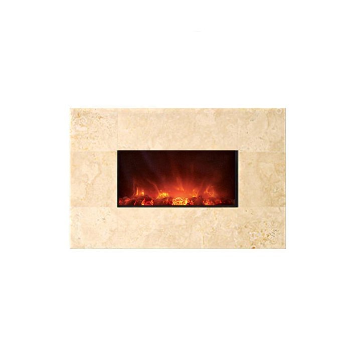 Modern Flames CLX Series Wall Mount/Built-in Electric Fireplace with Black Glass Front, 100-Inch N10
