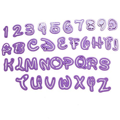 Lariy 36PCS/SET 3D 26 Letters Number 0-9 Cake Mold Silicone Non-Stick Words Cake Mold N6