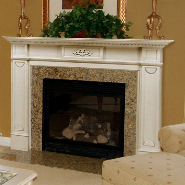 Pearl Mantels Monticello Wood Fireplace Mantel Surround, 72W x 8D x 53H inches