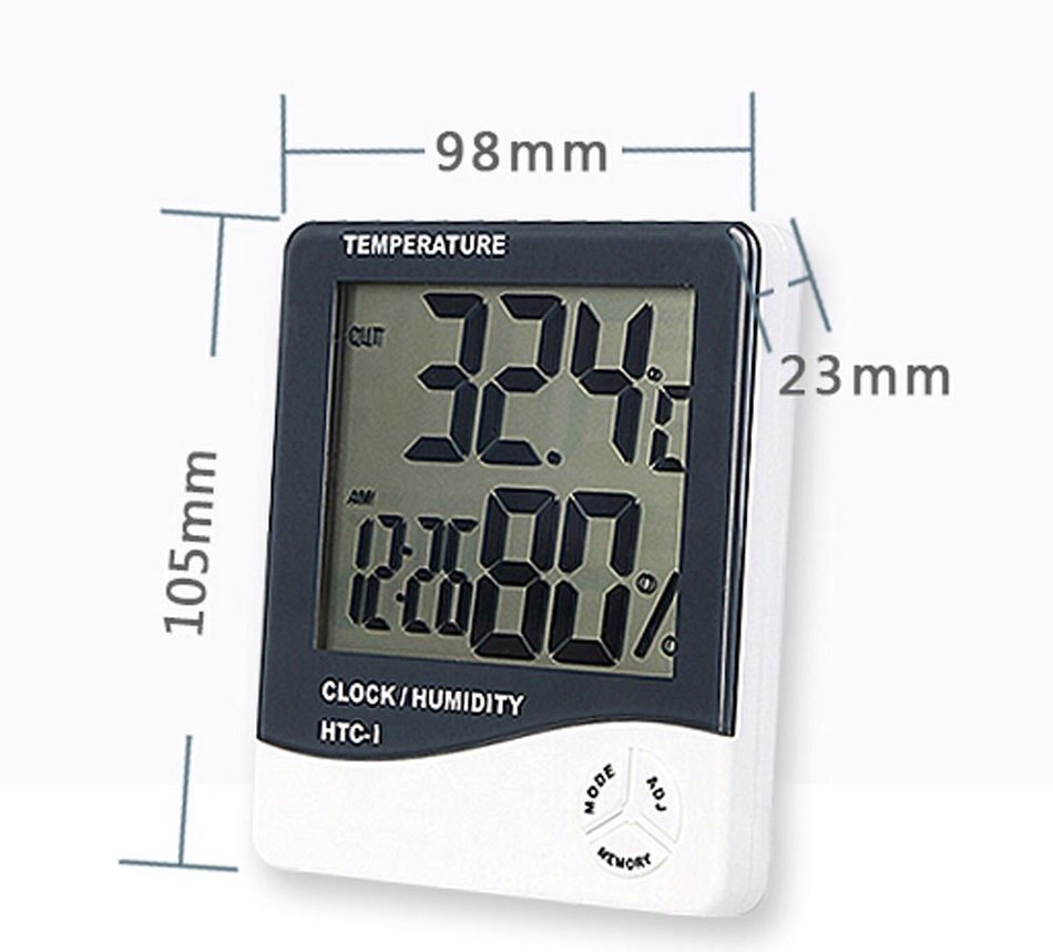 LX Digital Thermometer Hygrometer With Temperature Humidity Meter HTC-1