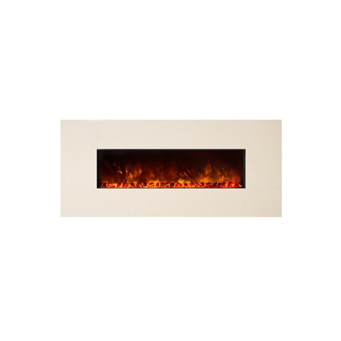 Modern Flames CLX Series Wall Mount/Built-in Electric Fireplace with Black Glass Front, 100-Inch N12