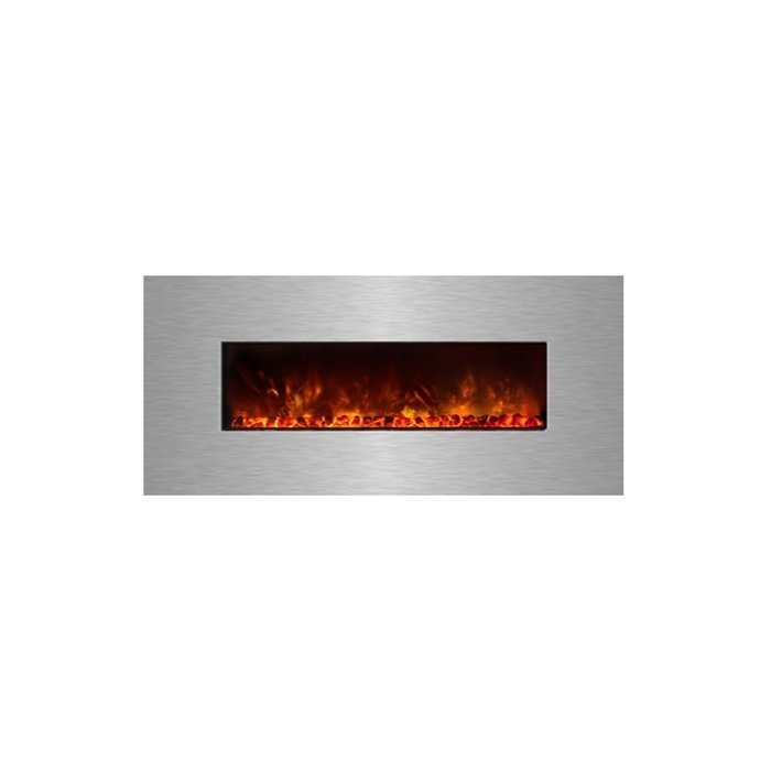 Modern Flames CLX Series Wall Mount/Built-in Electric Fireplace with Black Glass Front, 100-Inch N13