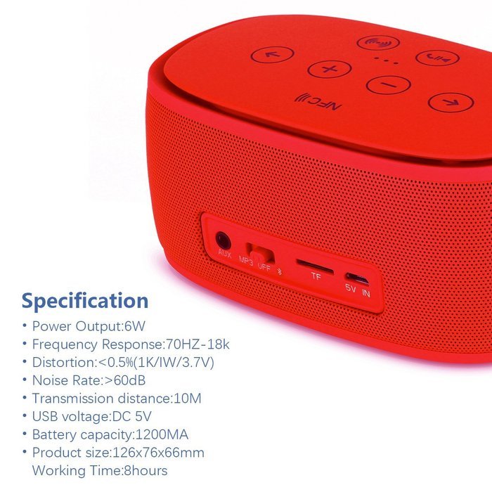 Xcellent Global TWS ( True Wireless Stereo) Bluetooth Speaker, Dual Speaker Pairing, NFC Wireless Pairing, Ultra... N14