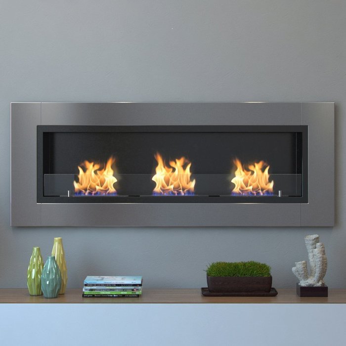 Moda Flame Devant Ventless Bio Ethanol Wall Mounted Fireplace N7