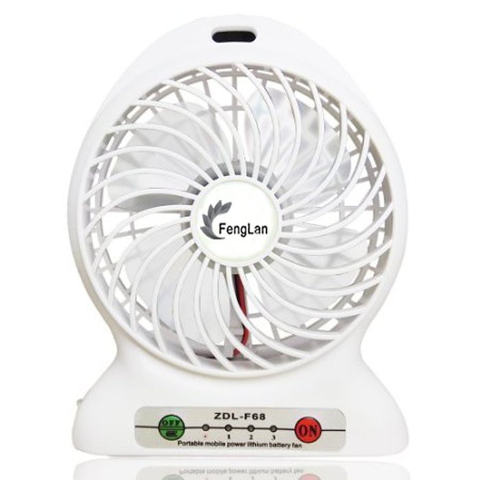FengLan Portable Lithium Battery Fan 4-inch Vanes 3 Speeds Rechargeable Desktop Fan Mini Desk Fan Portable Handheld... N3