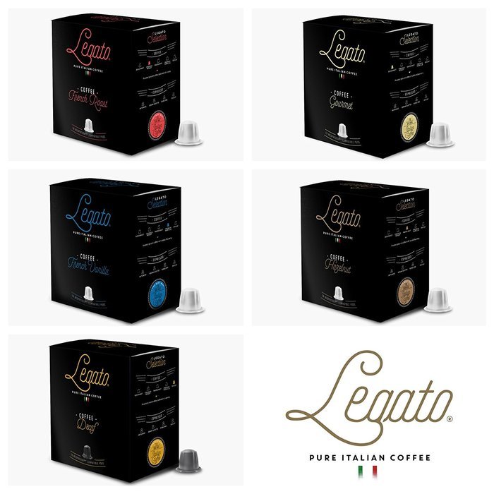 Legato Coffee & Espresso 90 Capsule Sampler Box - Nespresso Compatible ($0.39/capsule) N2