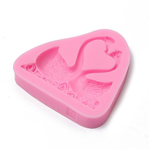 Swan Silicone Cake Mold Valentine Gift Loving Swans Rose Lace Baking Mould shopping N5