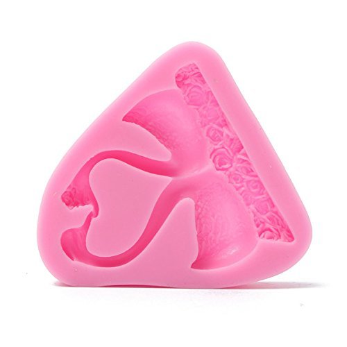 Swan Silicone Cake Mold Valentine Gift Loving Swans Rose Lace Baking Mould shopping N6