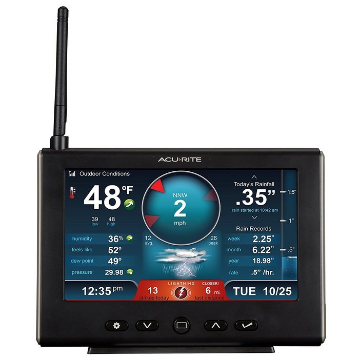 AcuRite 01024M Pro Weather Station with Hd Display, Lightning Detector, Rain, Wind, Temperature & Humidity