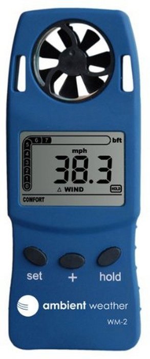 Ambient Weather WM-2 Handheld Weather Meter w/ Windspeed, Temperature, Wind Chill