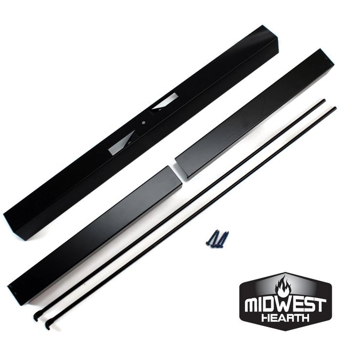 Midwest Hearth Adjustable Rod and Valance Kit for Fireplace Spark Screens N2