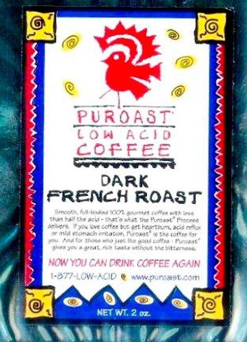Puroast Low Acid Coffee Dark French Roast , Whole Bean, 2.5-Pound Bag N12