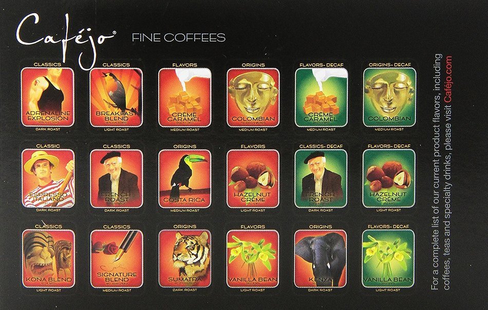 Cafejo K-Cups, Costa Rica Coffee, 50 Count N112