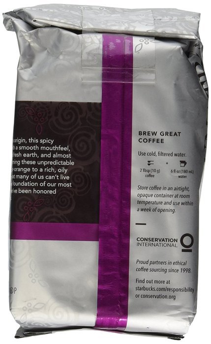 Starbucks Ground Coffee Dark Sumatra Net Wt 12 oz(340g) N5