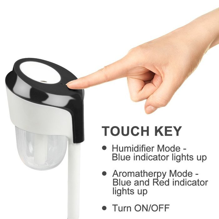 Topist Car Humidifier, Dual USB Charger Port Essential Oil Aroma Diffuser, Portable Ultrasonic Mini Cool Mist... N13