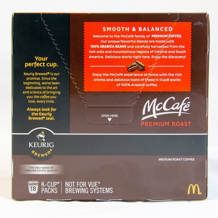 McCaf&eacute; Premium Roast Medium K-Cup Packs, 6.2 oz - 18 count (Pack of 2)