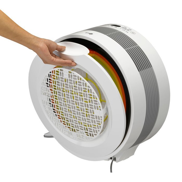 LG AS401VSA0 Puricare Filter Air Purifier with Smart Air Quality Sensor & Lodecibel Operation, Brushed Silver N9