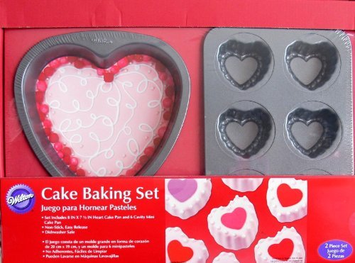 Wilton 2-Piece Valentine Cake Baking Pan Set N2