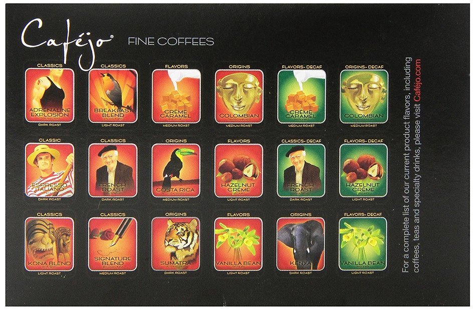 Cafejo K-Cups, Costa Rica Coffee, 50 Count N125