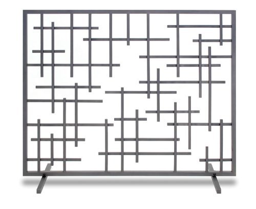 Pilgrim Home and Hearth 18268 Contemporary Fireplace Summer Screen, Natural Iron