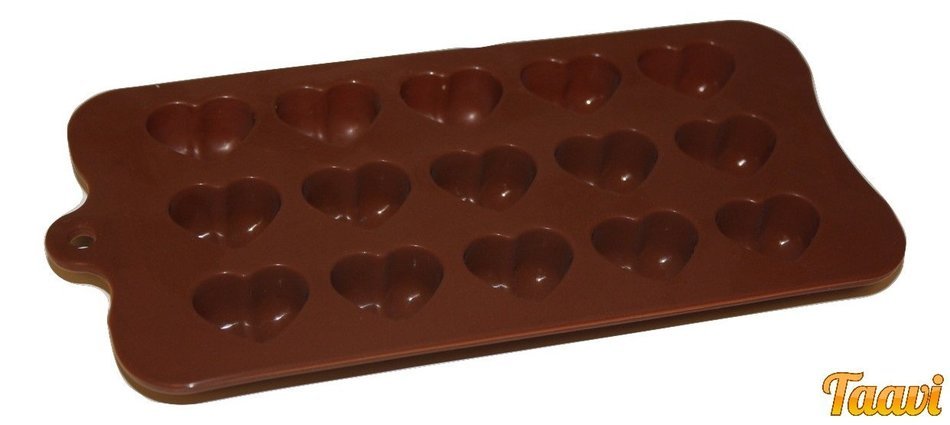 Taavi Heart Shape Silicone Mold (Candy, Chocolates, Ice Cubes, Finger Jello, Wax) (T821) N2