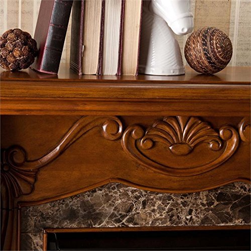 Southern Enterprises Cardona Infrared Electric Fireplace in Walnut N3