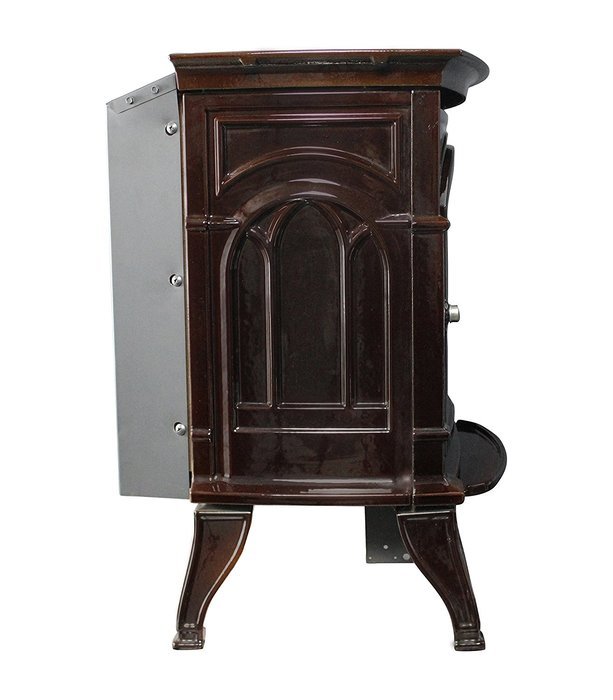 Ashley AGC500VFMLP Vent-Free Mahogany Enameled Porcelain Cast Iron Stove, 31000 BTU N6