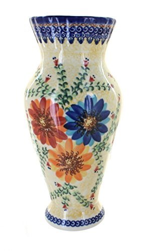 Polish Pottery Autumn Burst Tall Vase