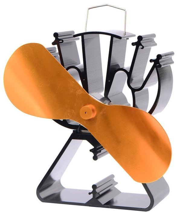 Heat Powered Stove Fan for Wood / Log Burner/Fireplace - Eco Friendly(Gold) N3