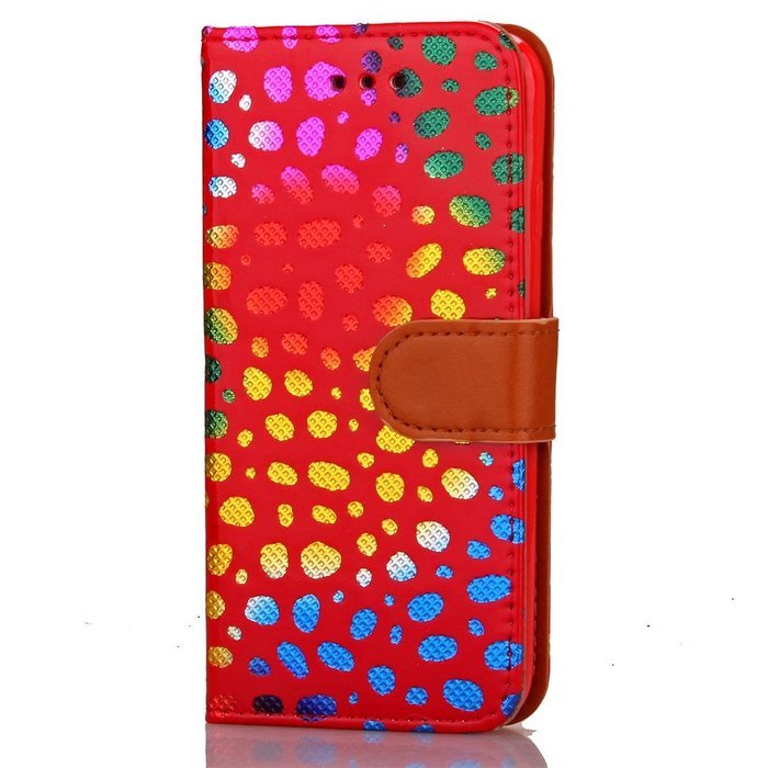 Iphone 7 Plus Wallet Shell Case,Yaheeda[Credit Card Slot] Colorful Shiny Sparkle Polka Dolt Pattern Gold Gilding... N14