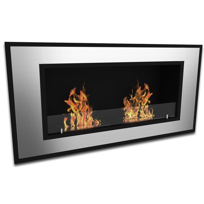 Elite Flame Tulsa Ventless Bio Ethanol Recessed or Wall Mounted Fireplace N2