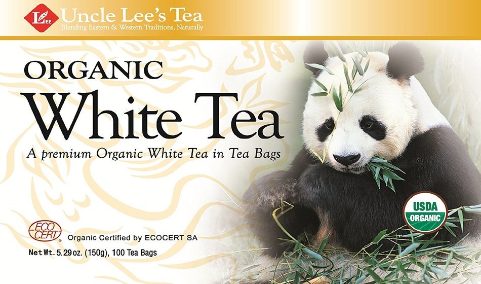 Uncle Lee's Tea Organic White Tea, Tea Bags, 100-Count Boxes (Pack of 4)