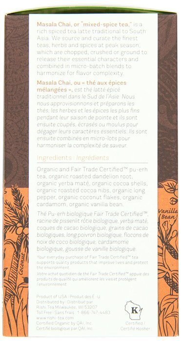 Rishi Tea Organic Chocolate Chai Loose Leaf Tea, 3.00 Ounces Tin N2
